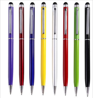 China Promotional Pen Advertising Custom Cheap Click On Ballpoint Pens Metal Hotel Promotional Pen for sale