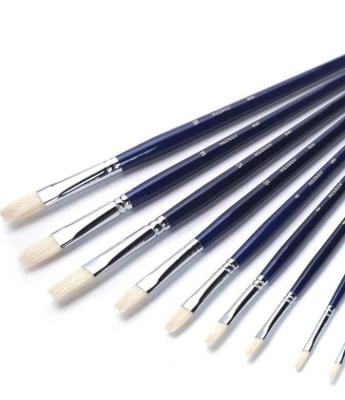 China Acrylic Gouache / Watercolor Oil Painting Flat / Pointed Tip Nylon Hair Acrylic Watercolor Brush Artists Paint Play Brush for sale