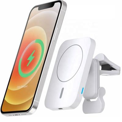 China 15W Car Phone Holder Wireless Charger For iphone12 Portable Type C PD Charging Dock Mount Mobile Phone Fast Auto Magnetic Qi Fast Magnetic Car Holder OEM USB Wireless Charger 15W for sale