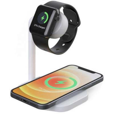 China Wireless Charger for Phone Portable Qi 15W Fast Phone Holder Cute 3 in 1 LED Smart Universal Wireless Charger Pad for Apple iPhone Samsung iWatch AirPods for sale