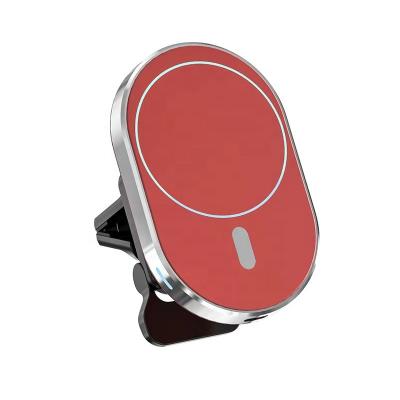 China 15W Qi Cell Phone Charging Wholesale Car LED Mount Charger 15W Magnetic Wireless Charging Fast Wireless Charger Mobile Phone Charger for sale