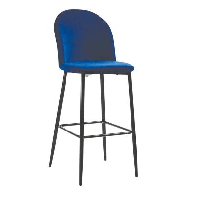 China Durable Stable Modern Bar Stool Iron Leathaire Legs Dining Bar Chair For Dining Room for sale