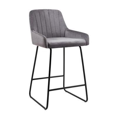 China Durable Stable Cheap Price Wholesale Modern Luxury Dining Bar Stool Iron Leg Bar Chair For Dining Room for sale