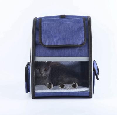 China Viable High Quality Travel Pet Carrier Bags Portable Pet Bag With Breathable Mesh Pet Backpack Bag With Removable Mat for sale