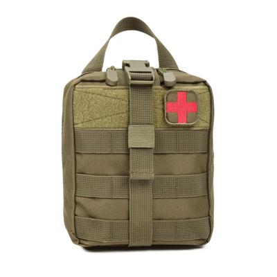 China Army Green Tactical MOLLE EMT Pouch Medical Bag Customized IFAK Bag First Aid Kit Bag 20.5*16.5*8cm for sale