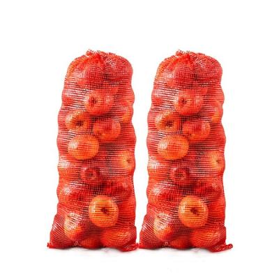 China PP/PP PE Knitted Plastic Raschel Leno Mesh Packing Bags for Agriculture Fruit Vegetable for sale