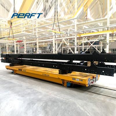 China Hot Selling Materials Transfer Motorized Dies Transfer Trolley Running On Railway Tracks For Steel Mill for sale