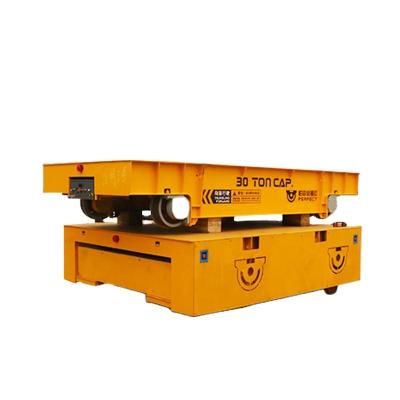 China Table Top Rail Plant Machinery Repair Shops Large Transfer Trolley For Transporting Slag for sale