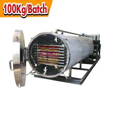 China Medicine Processing Food Industry 100Kg Heat Oil Drum Conductive Food Commercial Freeze Dryer Freeze Dryer for sale