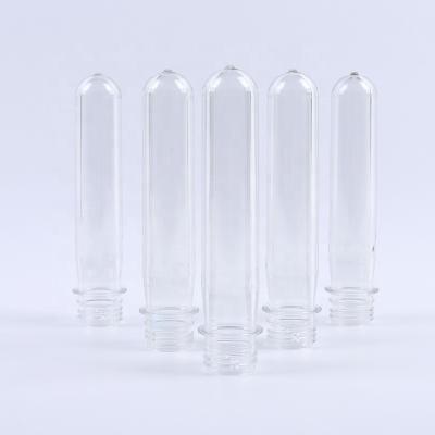 China Eco-friendly Manufacturer Pco 1810 28Mm Neck 52G OEM Weight Plastic Drink Cosmetic Water Pet Bottle Preforms for sale