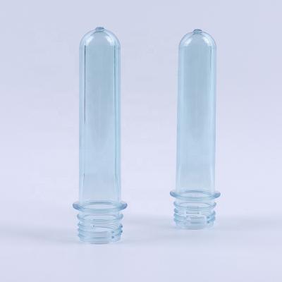 China Eco-friendly Customized Weigh Pco1810 28Mm Neck Color Transparent Blue Pet Water Bottle Plastic Preform for sale