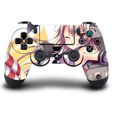 China Easy Install Cute Cartoon Girl Peels Stickers Cover For Playstation PS 4 Game Pad for sale