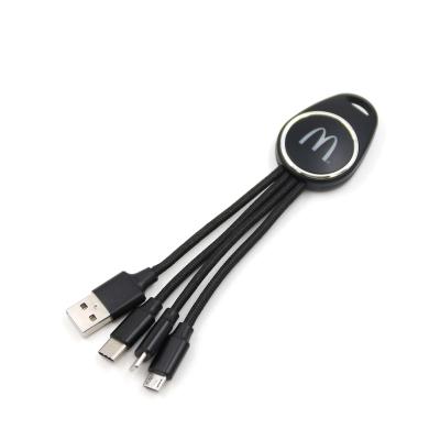 China MP3/MP4 Player Mailin Mobile Phone Use Micro Usb Cable 3 In A LED Fill USB C Cable Promotional Gift Item for sale