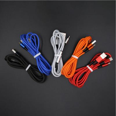 China Mailin MP3/MP4 Player Multi Charger Cable Fast Usb Charging Cable, 3 in 1 Nylon Braided USB Cable for sale