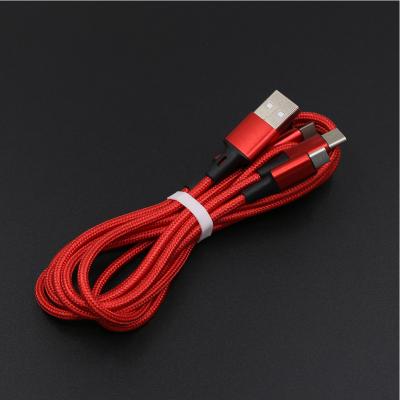 China Free Sample MP3/MP4 Player 3 Multi IN 1 Nylon Braided USB Charging Cable 120cm Phone USB Charging Cable for sale