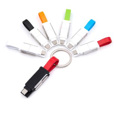 China High Quality Magnetic Quick Charging Mailin Multi Charger MP3/MP4 Player USB Key Chain 4 in 1 USB Cable for sale