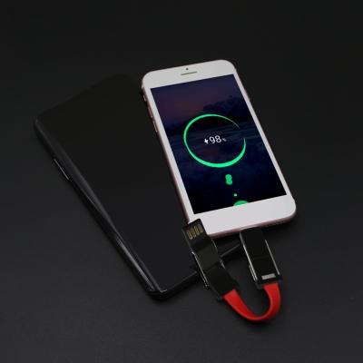 China New Arrival 2021 Business Gift 6 In 1 Magnetic Charging Micro Cable IOS Type C Phone USB Cable With Keychain for sale