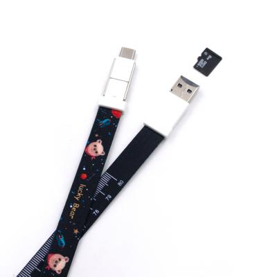 China Charging + Data Transfer (Optional) + New Lanyard Mailin 2021 Custom Multifunctional Promotional Lanyard Flash Memory USB Cable USB Gifts Lanyard for sale