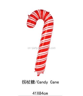 China Free Shipping Decoration Christmas Candy Cane Foil Helium Balloons for sale