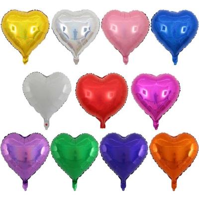 China DECORATION 18 Inch Foil Balloons Holographic Heart Shape for sale