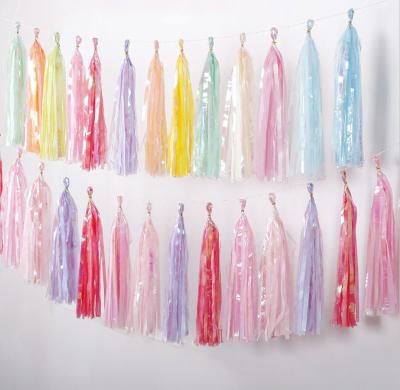 China Foil+Tissue Tassel Garland For Party Decoration 35CM for sale