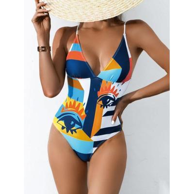 China 2021 new QUICK DRY bikini demon blue eyes bridle swimsuit for sale