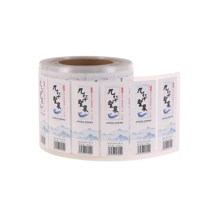 China Custom Scratch-Off Stickers Transparent Adhesive Transparent Label Roll Private Polyester Glass Bottle Waterproof Waterproof Labels for sale