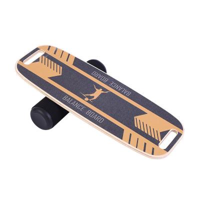 China Hot Selling Wood Balance Board Fitness Equipment App Amazon Shimmy Exercise Balance Board Wooden Trainer with Roller for sale