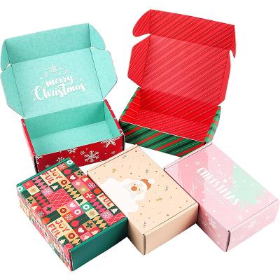 China Wholesale Eco-Friendly Recyclable Custom Logo Shipping Christmas Gift Paper Boxes Corrugated Mailer Packaging Gift for sale