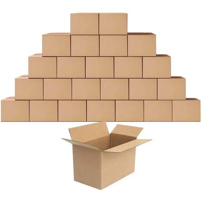 China Wholesale Recyclable Stock Brown Kraft Paper Cardboard Box Corrugated Packaging Cardboard Cardboard Boxes for sale