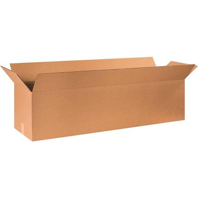 China Recyclable Brown Kraft Long Corrugated Boxes Flower Mailing Box Shipping Cartons for sale