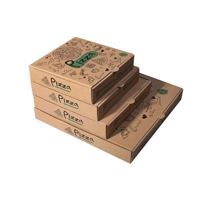 China Wholesale Cheap Custom Recyclable Printed Personalized All Size 9 10 11 12 14 18 Inch Corrugated Kraft Paper Pizza Boxes for sale