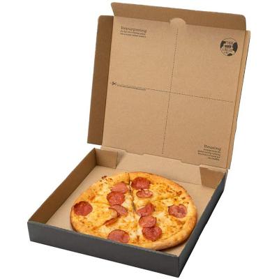 China Low Price Recyclable Good Quality Custom Printed Logo 7 10 12 Inch Corrugated Cardboard Paper Pizza Box for sale