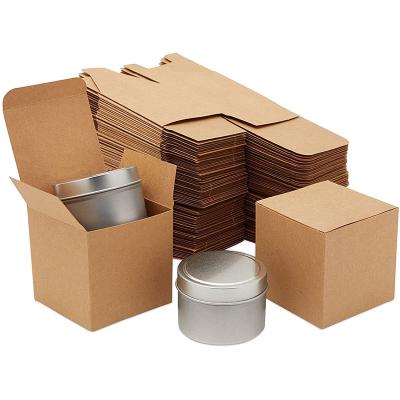 China Small 3x3x3 Inch Brown Kraft Paper Gift Boxes Recyclable Bulk For Gift Business Gifts Packaging for sale