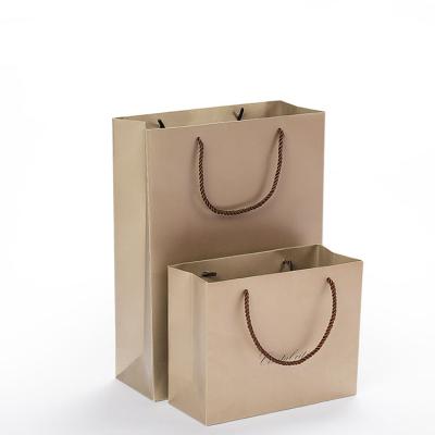 China Custom Reusable Luxury Recyclable Craft Kraft Paper Package Gift Shopping Printed Paper Bag Jewelry Packaging Bag With Logo for sale