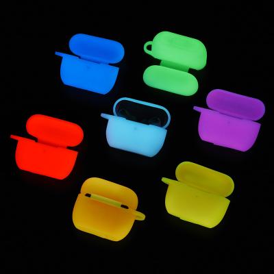 China Glow In Dark For Apple Airpods Pro Protective Case Silicone Luminous Case For Airpods Pro Glow In The Dark Earphone Protector Shockproof Box for sale