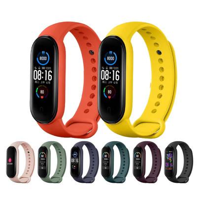 China Replace Fashionable Watch Band For Xiaomi Watch Silicone Watchband Fitness Strap For MI Band 6 Smart Watch 5 Strap for sale