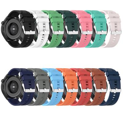 China Replace Fashionable Watch Strap 22mm Silicone Wrist Strap For Huawei Watch Pro Runner Gt3 46mm GS Honor Deportiva Magicwatch 2 Pulsera de correa for sale