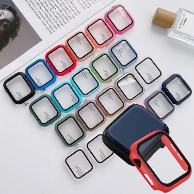 China Silicone For iWatch 7 Series 45MM Screen Smart Hard PC Case Watch Cover Device 41MM For Apple Watch Screen Case for sale