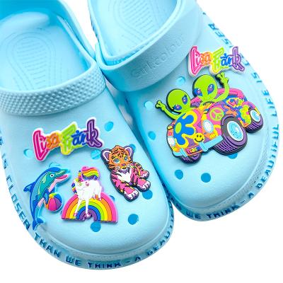 China Lisafrank Croc Charms Designer Clog Charm Custom Brand Shoe Charms Cartoon Charm for sale