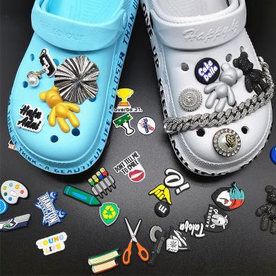 China Clog Charm Hot Sale Cartoon PVC Shoe Charm For Clog Custom PVC Shoe Charms Decoration for sale