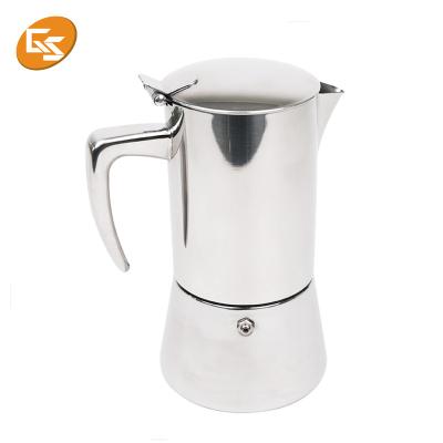 China Sustainable Food Grade 304 Stainless Steel Espresso Moka Pot Italian Coffee Maker for sale