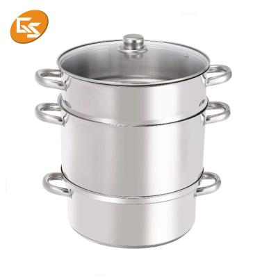 China Viable Stainless Steel Juice Steamer Extractor Fruit Vegetables Juicer Steamer Pot with Tempered Glass for sale