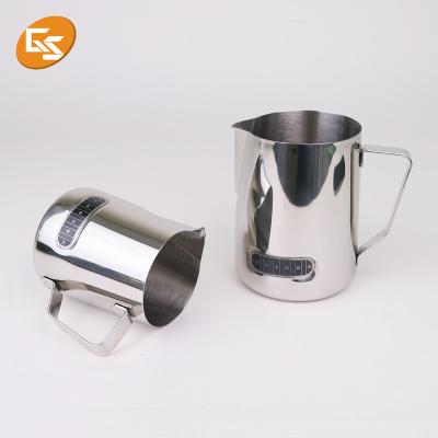 China Sustainable Thermometer Stainless Steel Creamer Temperature Milk Frothing Pitchers for sale