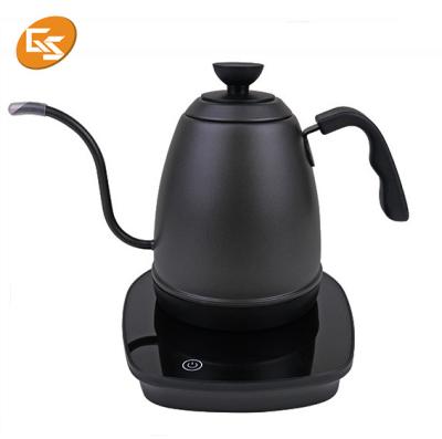 China 360 Degree Rotation Base 2021 New Arrival Black Temperature Control Gooseneck Coffee Electric Tea Kettle for sale