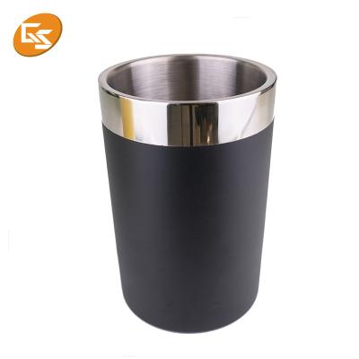 China Sustainable Double Walled Insulated Stainless Steel Ice Bucket Bottle Wine Fridges for sale