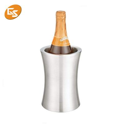 China Sustainable Size Double Wall Champagne Stainless Steel Ice Bucket Shaped Wine Fridge for sale