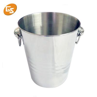 China Sustainable Custom Metal Champagne Beer Ice Bucket Stainless Steel Ice Bucket for sale