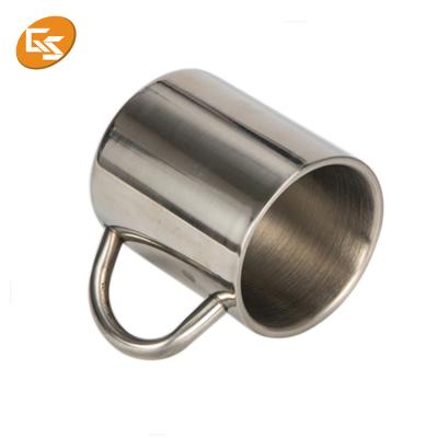 China Sustainable Silver Stainless Steel Double Wall Insulated Coffee Mug for sale