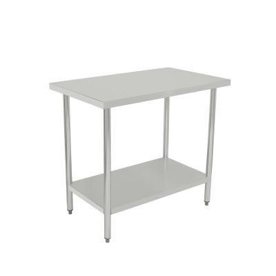 China New Design Commercial Grade Knocked-Down Kitchen Work Table Folding Stainless Steel Food Work Table for sale